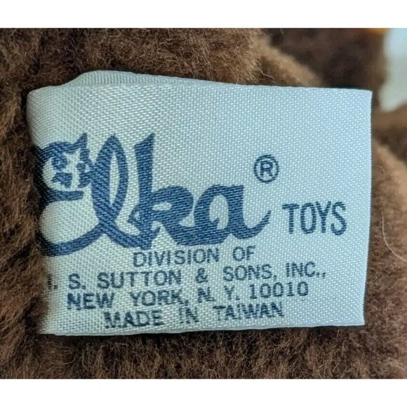Elka Toys Plush Monkey New York  Stuffed Animal Clasp Hands Old Sad Lonely Vtg - Picture 2 of 16